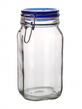 dóza hermetická 1500ml skl.s patentním uzávěrem FIDO Blue