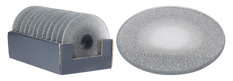 svícen podložka sklo/glitter pr.20cm
