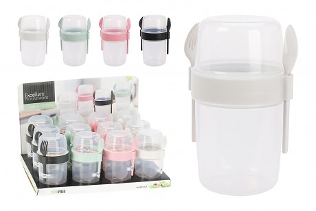 dóza na svačinu kul. 1,1l + příbor PH mix barev