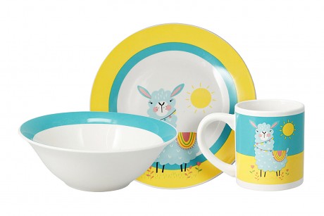 sada jídelní dětská 3díl. porcelánová, mix dekorů