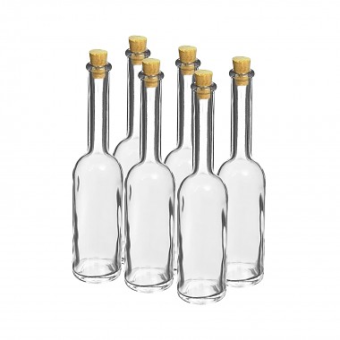 láhev  100ml skleněná se zátkou (6ks)