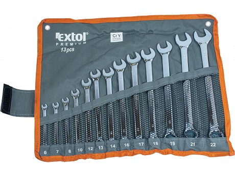 klíče očkoploché EXTRA dlouhé, sada 13ks, 6-22mm, CrV