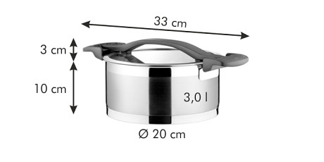 Kastrol ULTIMA s poklicí pr. 20 cm, 3.0 l