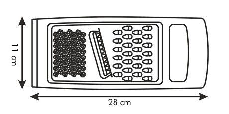 Struhadlo ploché HANDY, kombinované, zelená