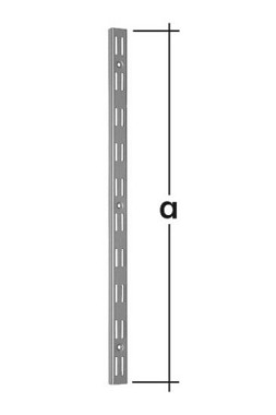 WLD 500b nosná konzolová lišta dvojitá 500mm bílá